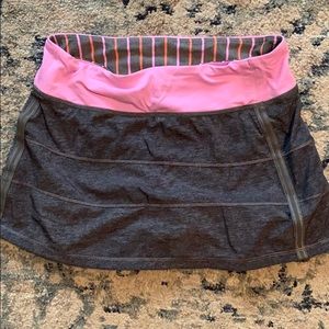 Lululemon pace skirt.